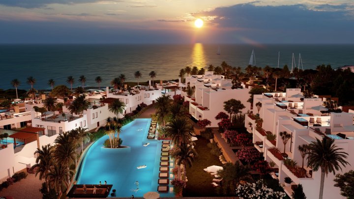 Горджоус қонақ үй стильіндегі пәтерлер Солтүстік Кипр, Киренияда.