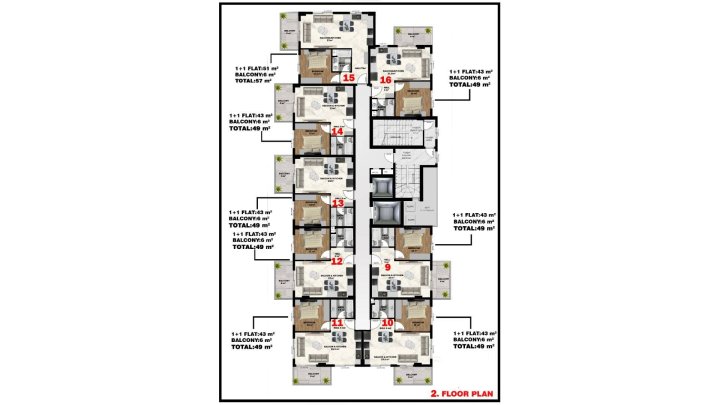 Mahmutlar, Alanya'da 1+1,2+1 ve 4+1 Havuzlu Satılık Daireler