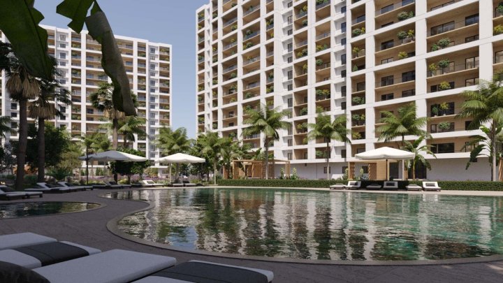 2 and 1 Bedroom Apartments for Sale in Mersin Erdemli with Pool and Close to the Beach