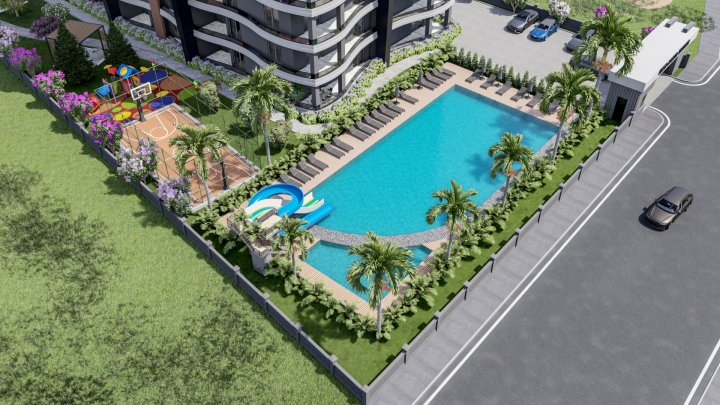 Apartment with Pool and Close to the Sea in Mersin, Erdemli - 1 and 2 Bedrooms for Sale
