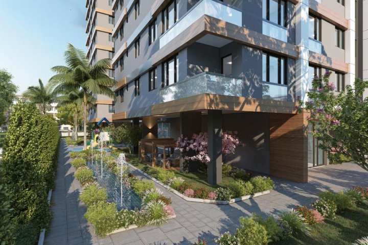 Lejlighed med havudsigt til salg med 2 og 3 soveværelser i Kucukcekmece, Istanbul