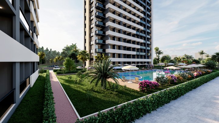 Apartment for Sale in Mersin Erdemli with Stunning Sea View and Pool