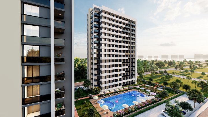 Apartment for Sale in Mersin Erdemli with Stunning Sea View and Pool