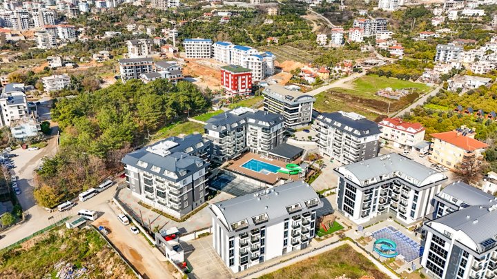 2 Bedroom Apartment with Pool For Sale in Oba, Alanya