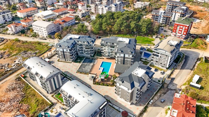 2 Bedroom Apartment with Pool For Sale in Oba, Alanya